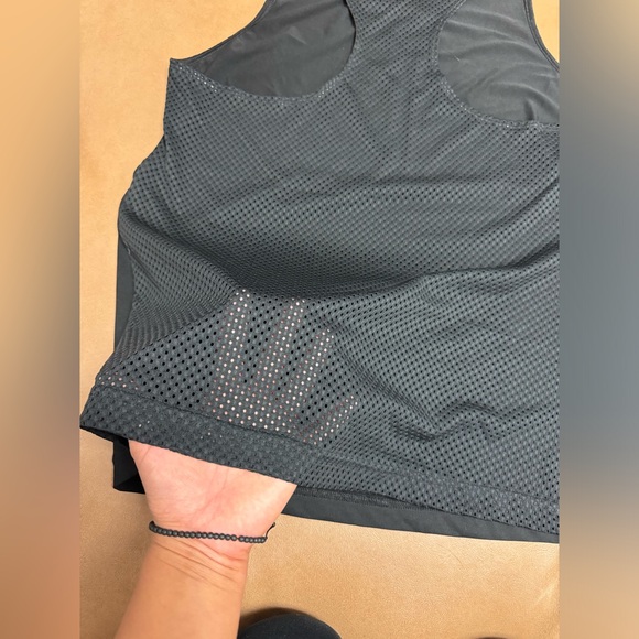Adidas Tank Top black Racerback Mesh-Back Women's Athletic Gym - Picture 3 of 4